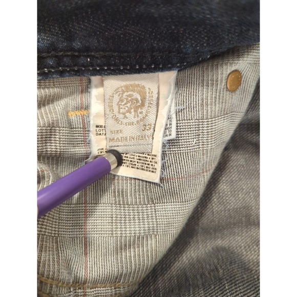 Vtg '07 Diesel Jeans Men 33x32 LARKEE Italy Whiskers Button Fly Hipster Cool Guy - Picture 8 of 9